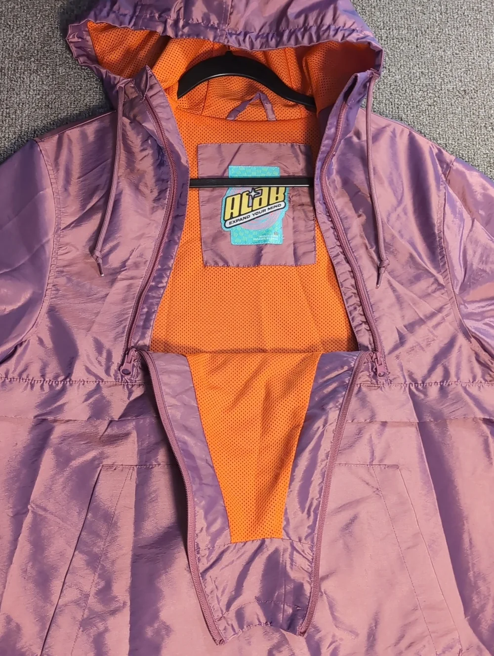 A.LAB Glowstick Purple Anorak Jacket - Zumiez Oversized Small in Purple